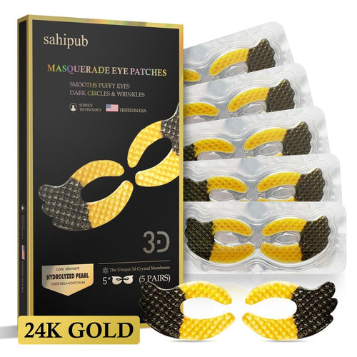 Castor Oil & Collagen Full-Coverage Eye Mask – Targets Under-Eye Bags, Fine Lines, and Dark Circles