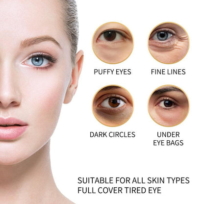 Castor Oil & Collagen Full-Coverage Eye Mask – Targets Under-Eye Bags, Fine Lines, and Dark Circles