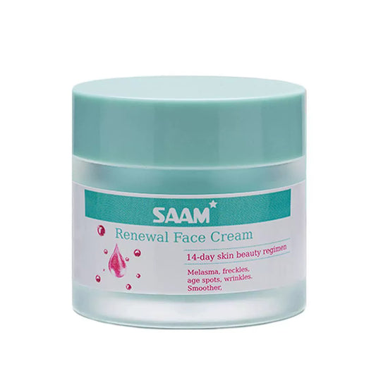 Saam Renewal Face Cream is suitable for moisturizing skin and addressing melasma.